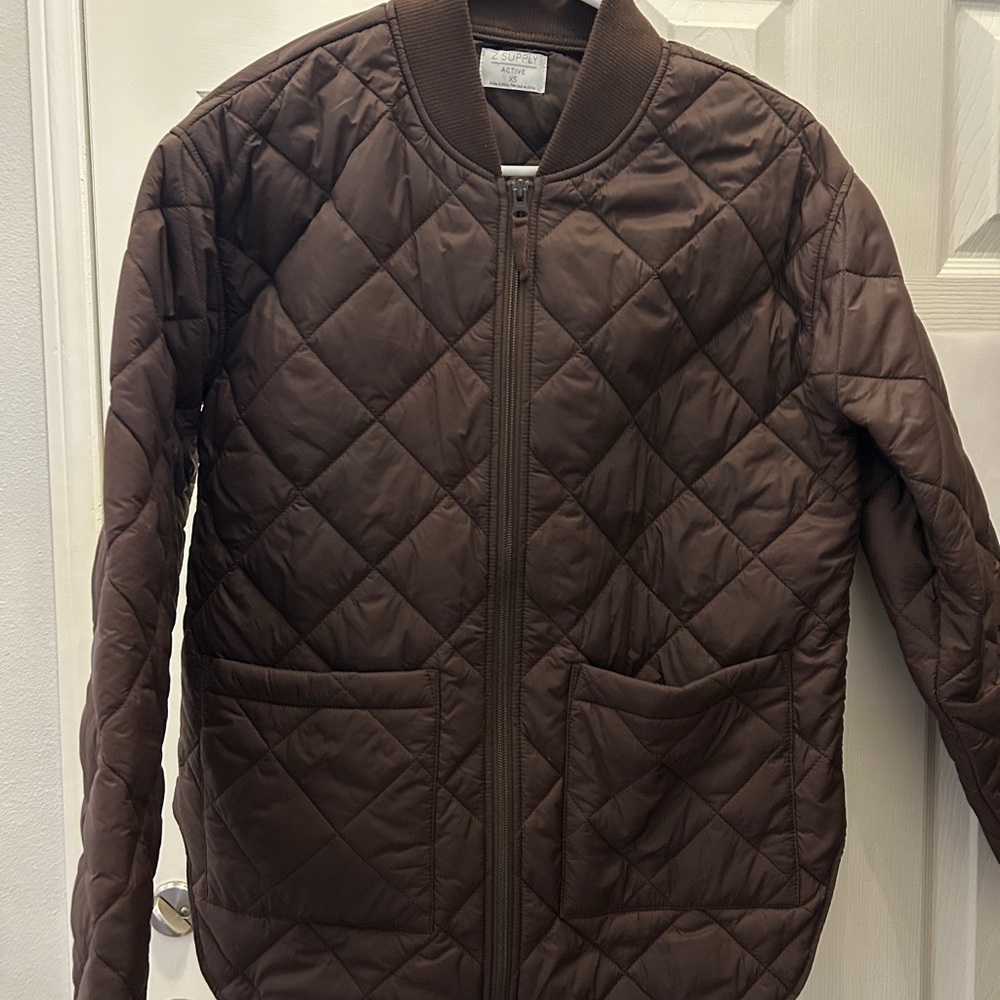 Z Supply Women’s Quilted Brown Jacket